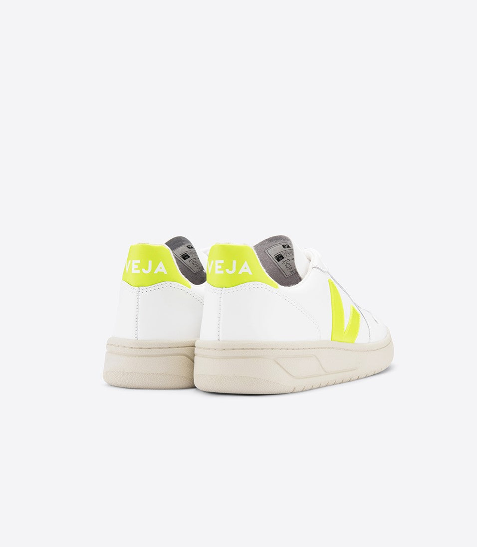 Zapatilla V-10 Leather Extra White Jaune Fluo