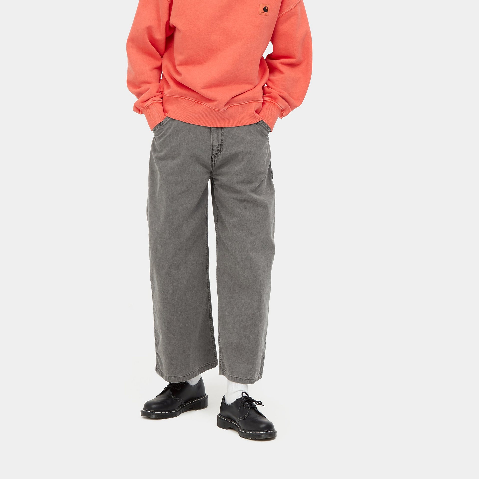 W' Jens Cropped Pant Black Faded