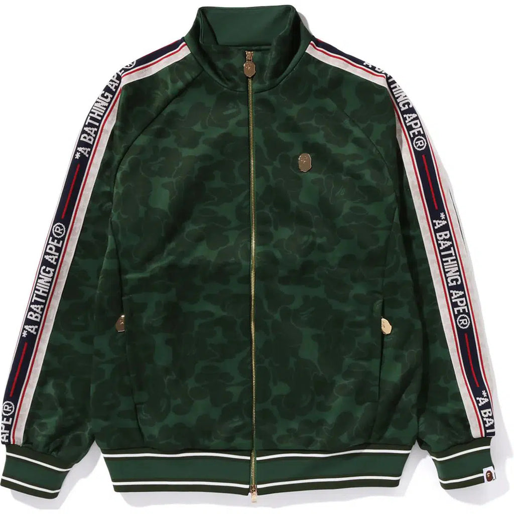 BAPE TONAL SOLID CAMO TRACK JACKET GREEN