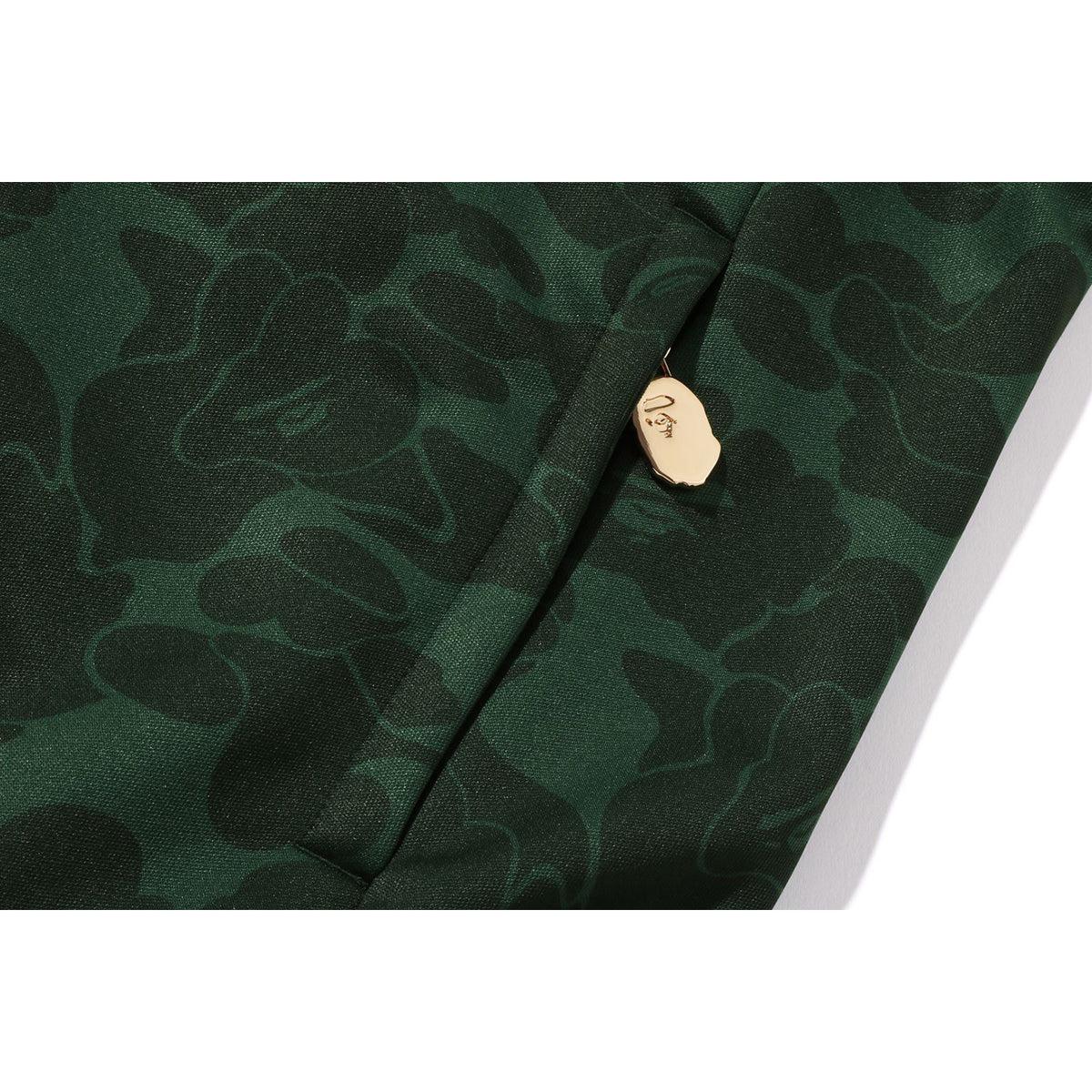 BAPE TONAL SOLID CAMO TRACK JACKET GREEN