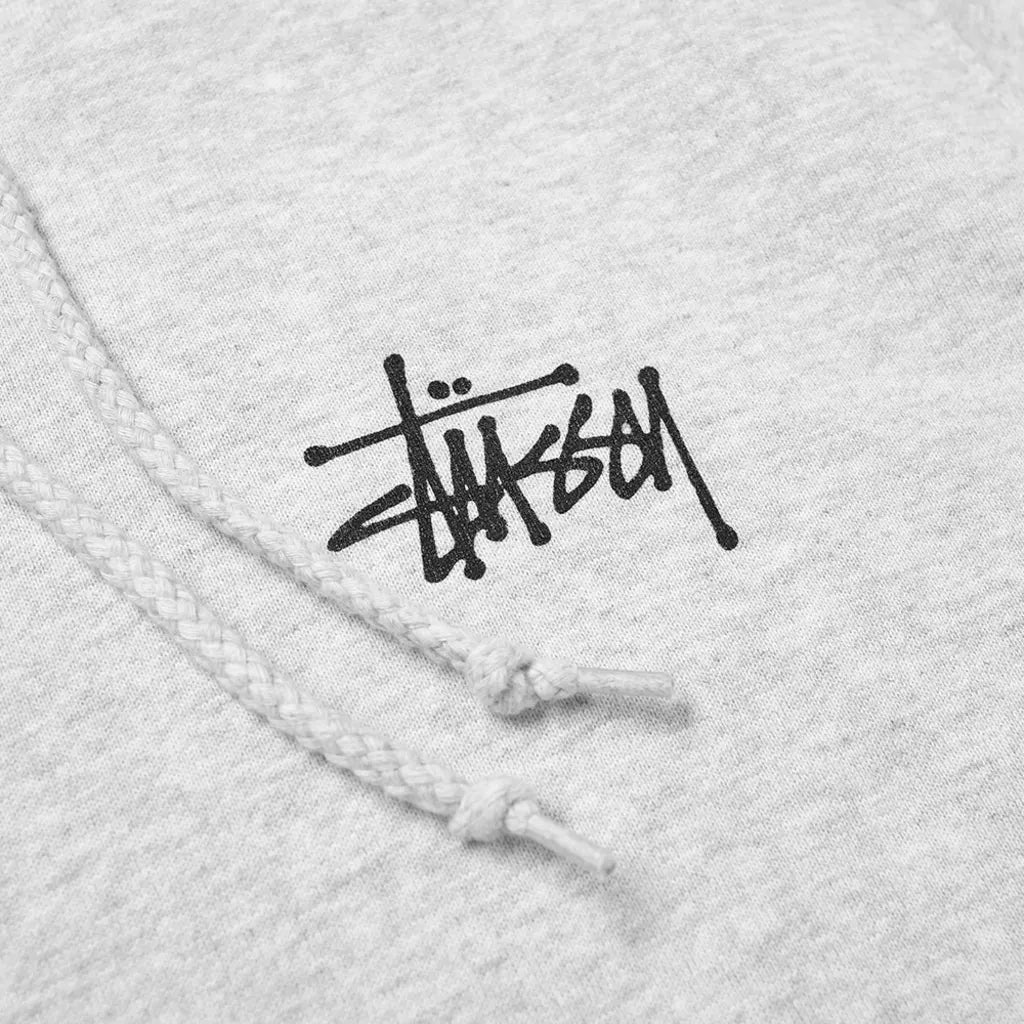 BASIC STUSSY HOOD ASH HEATHER