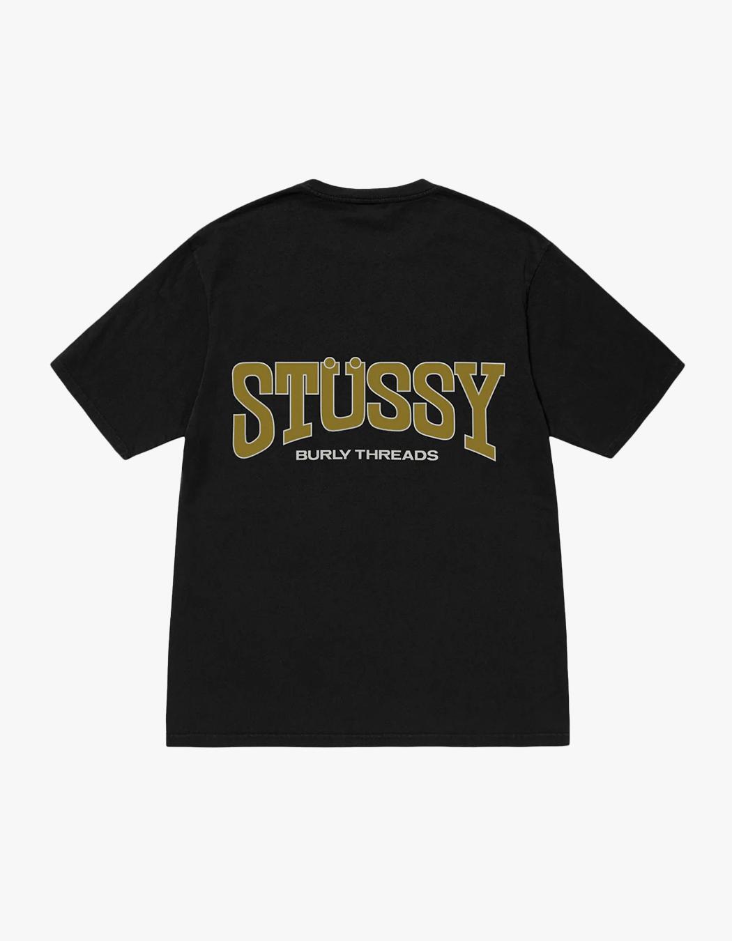 BURLY THREADS PIG. DYED TEE BLACK