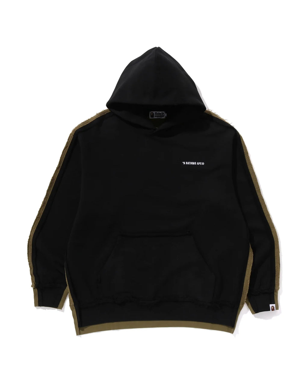 A BATHING APE 1st Camo Blocking Raw Edge Hoodie