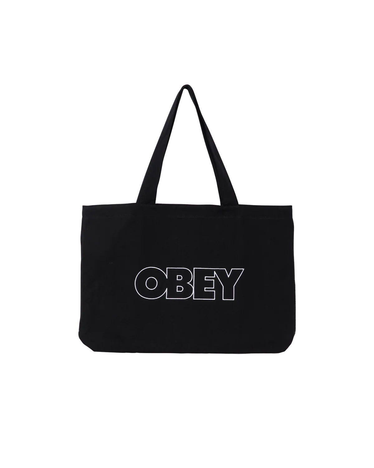 OUTLINE CANVAS TOTE BAG BLACK