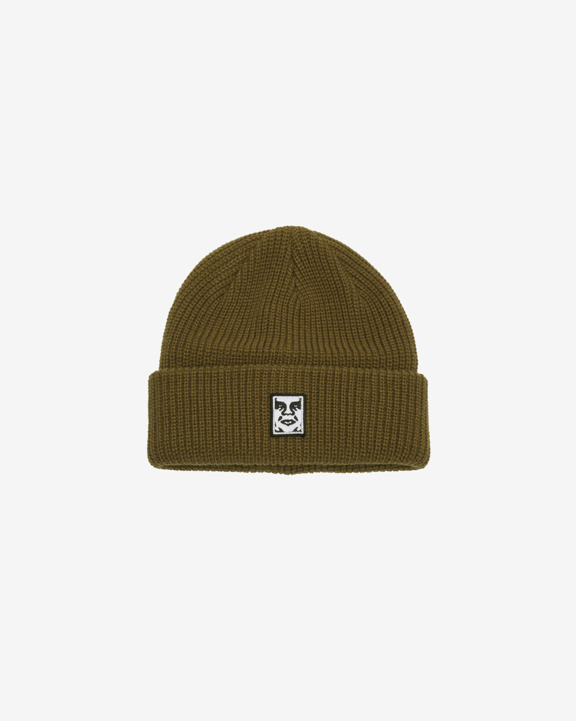 MID ICON PATCH CUFF BEANIE DULL ARMY