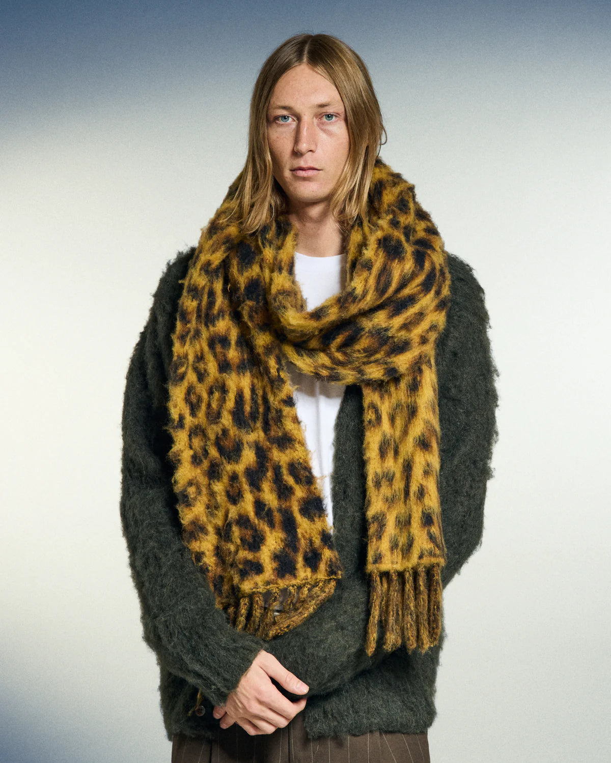 OBEY LEOPARD SCARF O/S