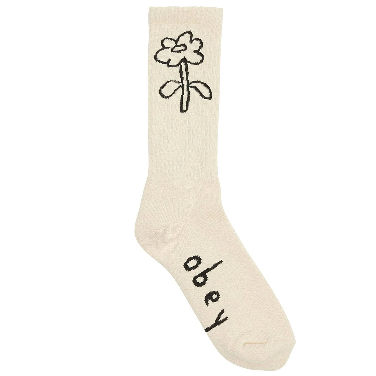 Obey Spring Flower Socks Vintage White