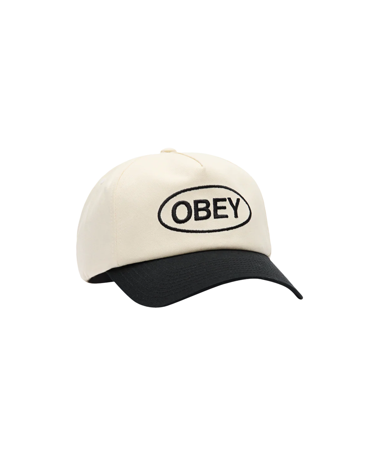 OBEY OVAL 5 PANEL STRAPBACK UNBLEACHED MULTI
