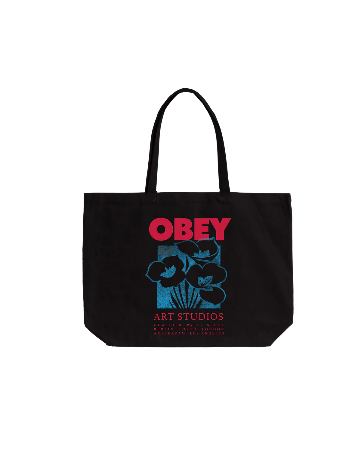 OBEY ART STUDIO FLOWERS BLACK