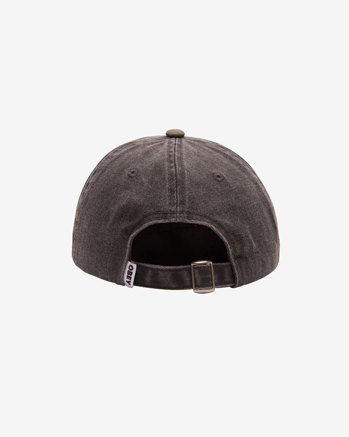 PIGMENT 2 TONE LOWERCASE 6 PANEL STRAPBACK BLACK MULTI
