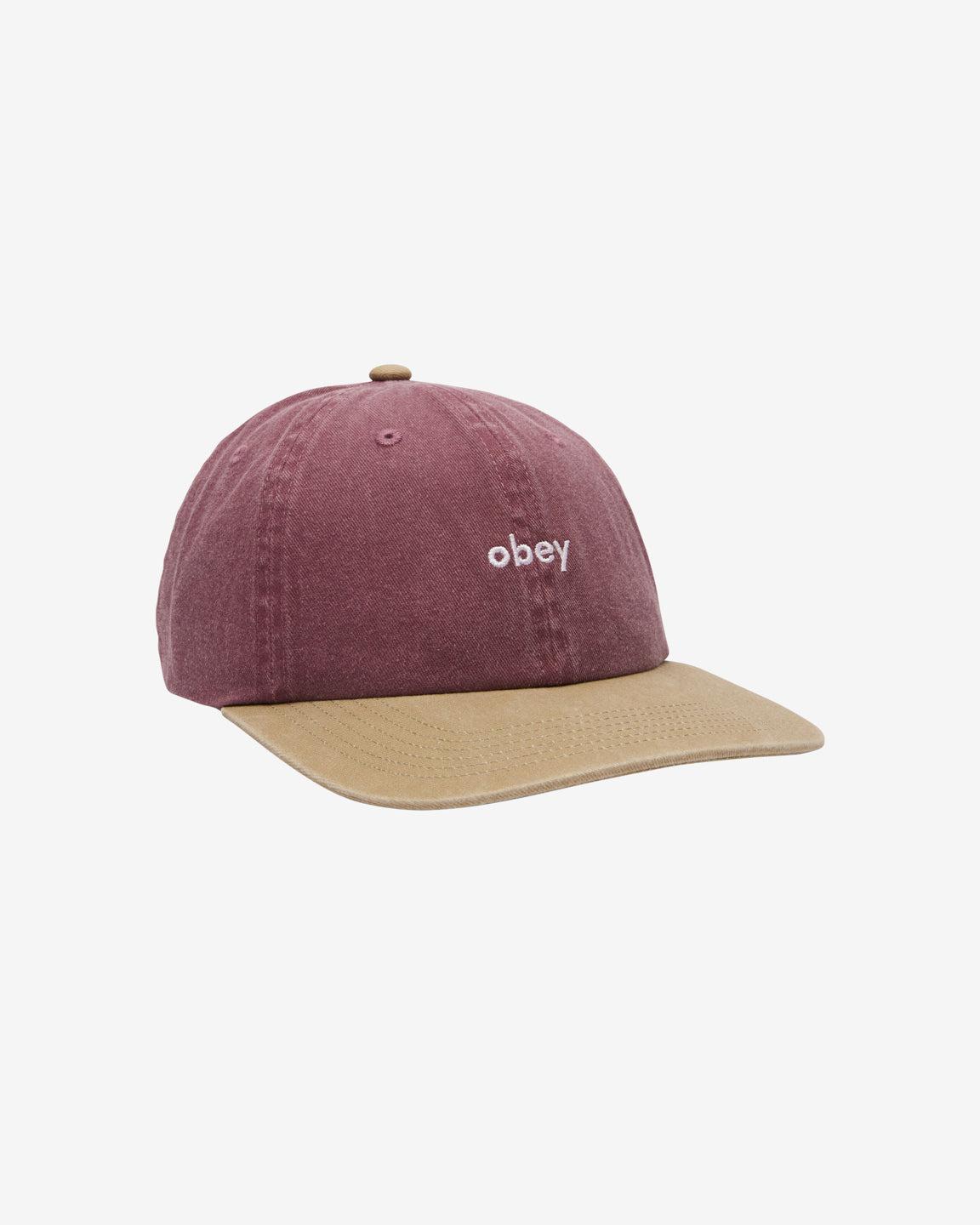 PIGMENT 2 TONE LOWERCASE 6 PANEL STRAPBACK VINO MULTI