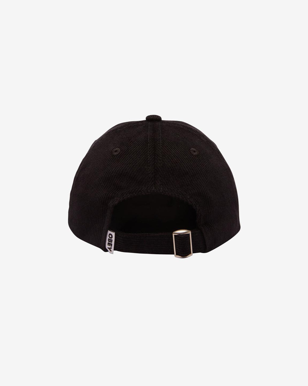 LOWERCASE CORDUROY 6 PANEL STRAPBACK BLACK