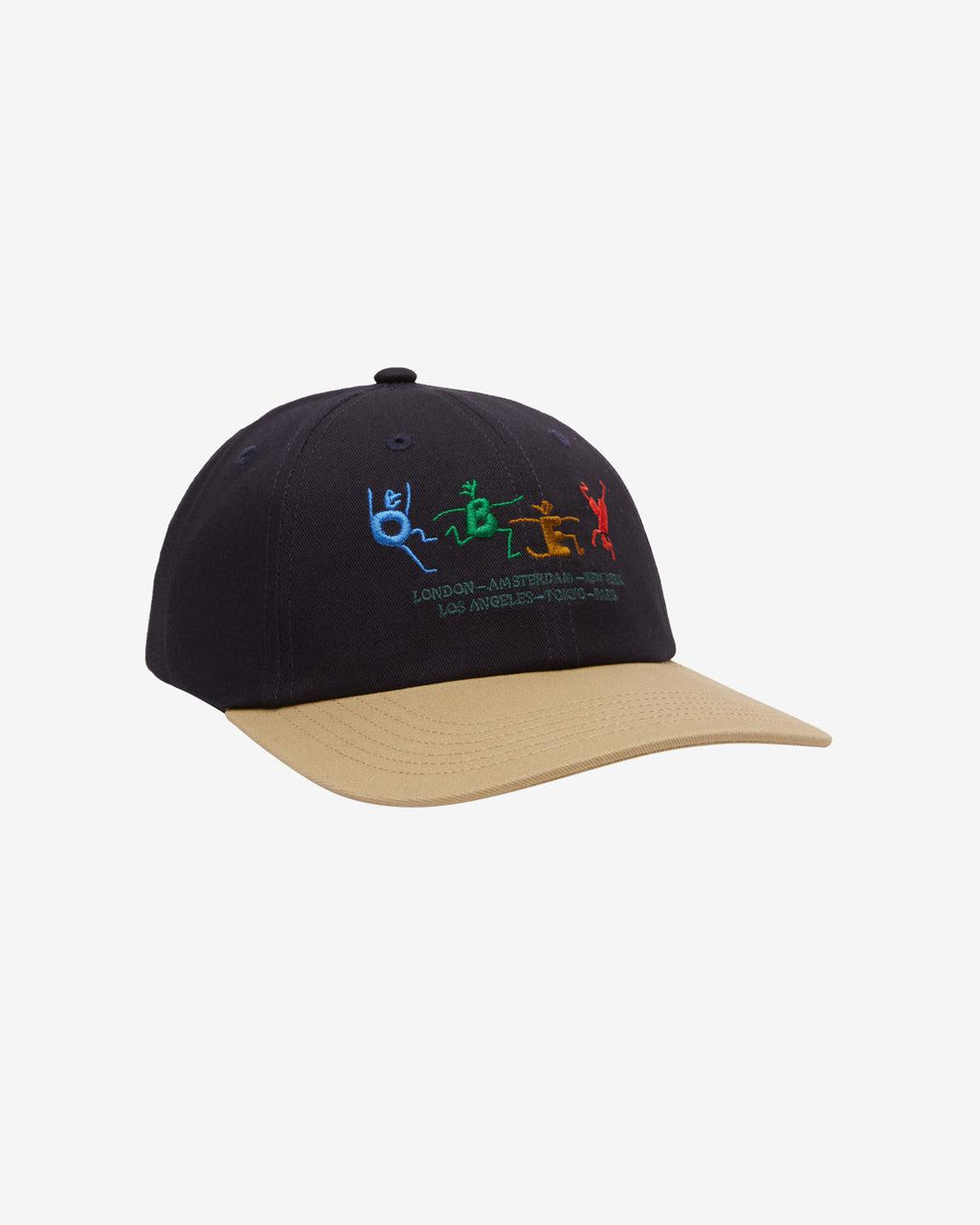 OBEY CITY PEOPLE TWILL 6 PANEL NAVY MULTI