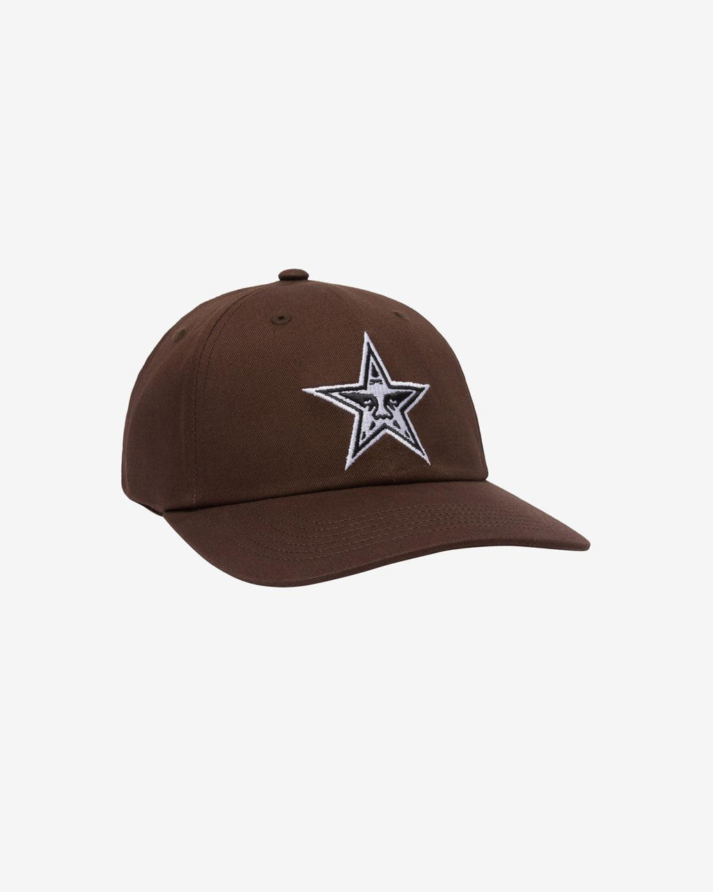 OBEY STAR 6 PANEL VELCRO BACK DARK BROWN