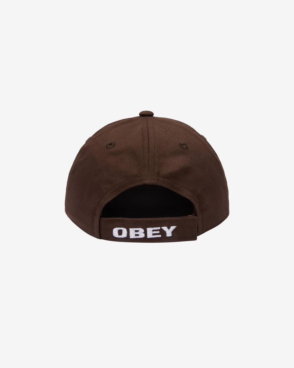 OBEY STAR 6 PANEL VELCRO BACK DARK BROWN