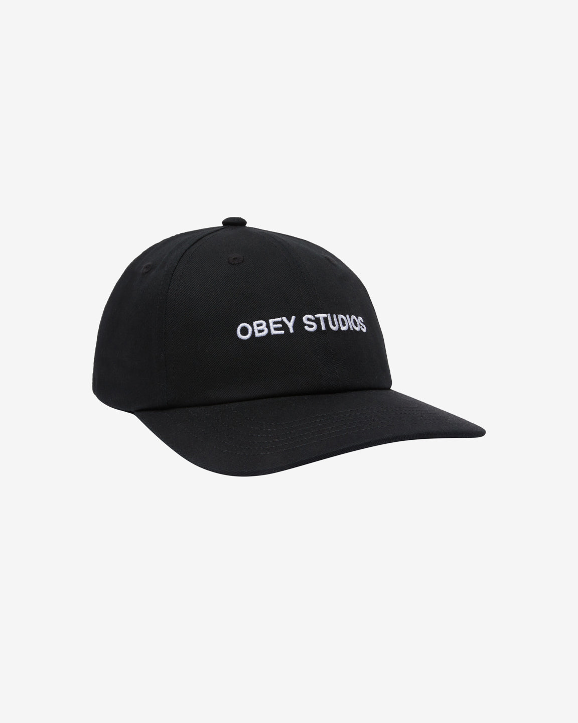 OBEY STUDIOS TWILL 6 PANEL STRAPBACK - BLK