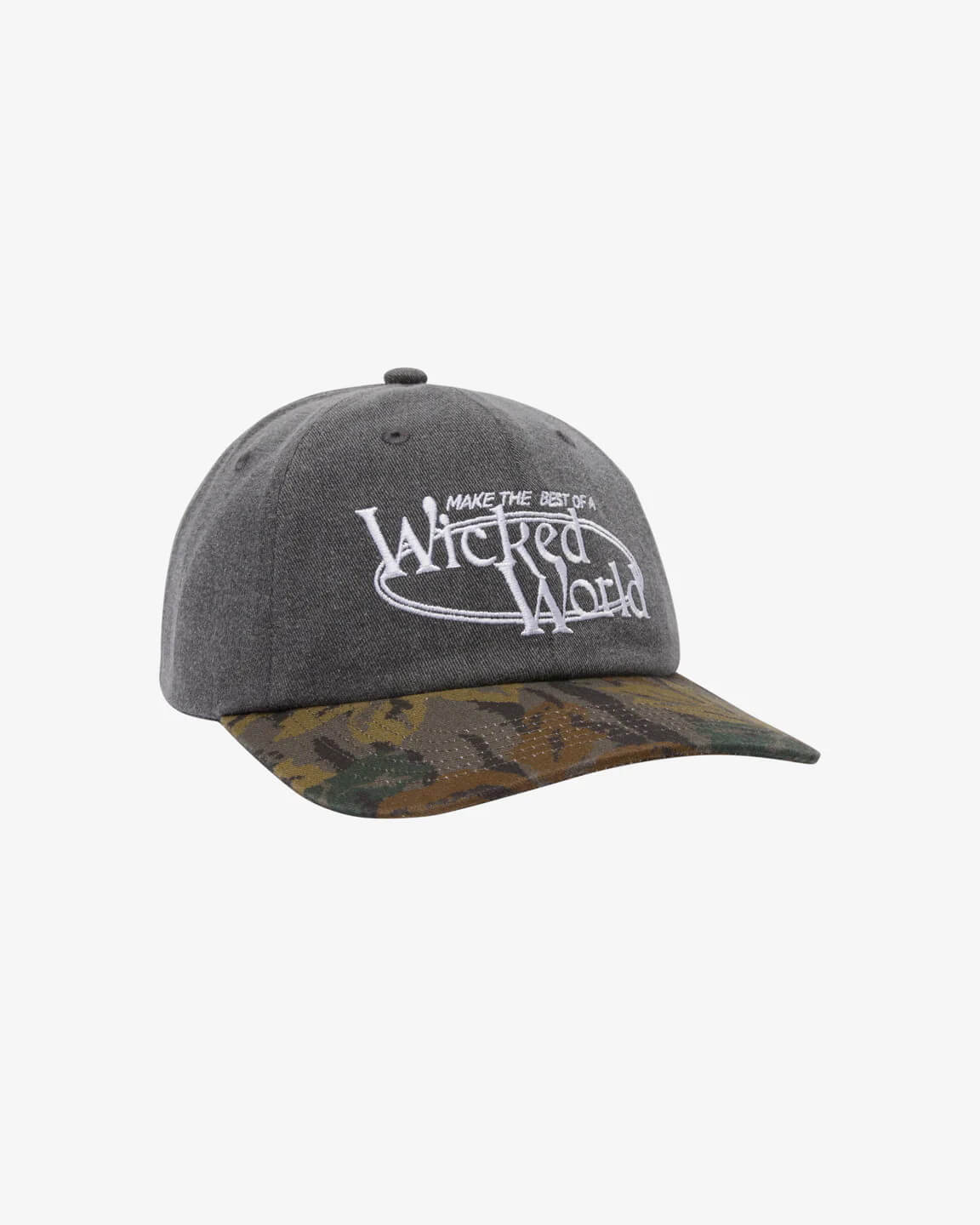 PIGMENT WICKED WORLD 6 PANEL VELCRO BACK BLACK MULTI