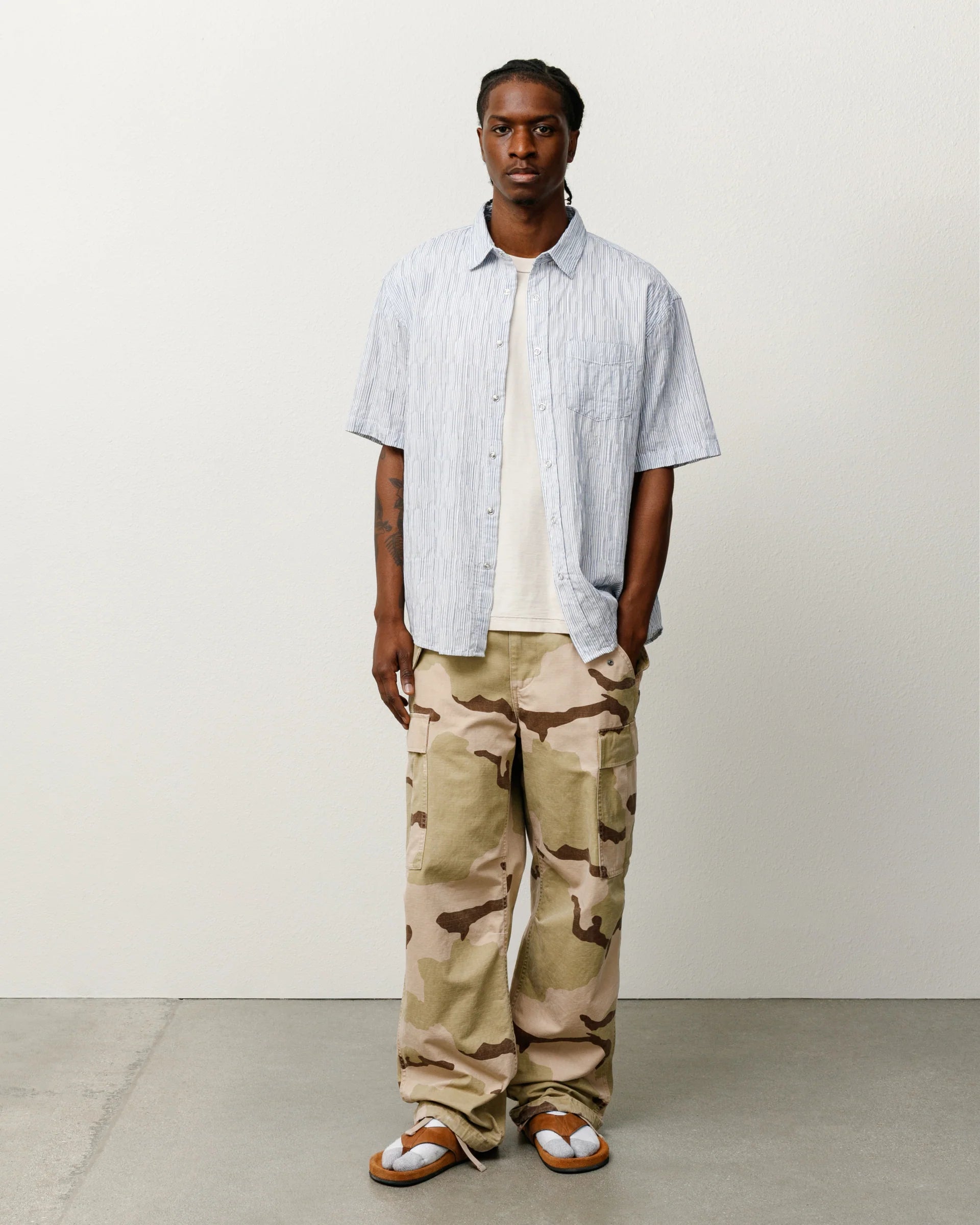 WAVY STRIPED SHIRT BLUE