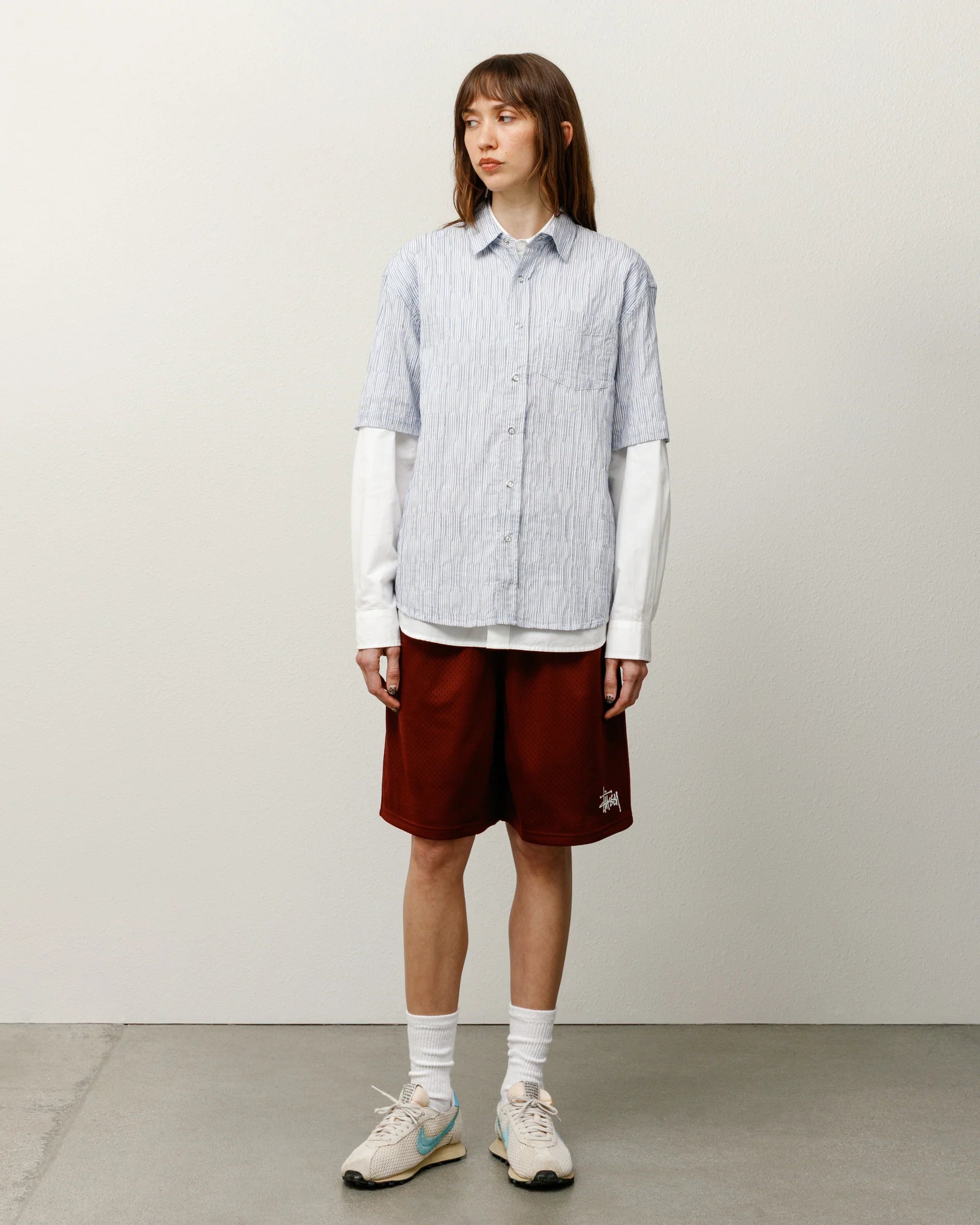 WAVY STRIPED SHIRT BLUE