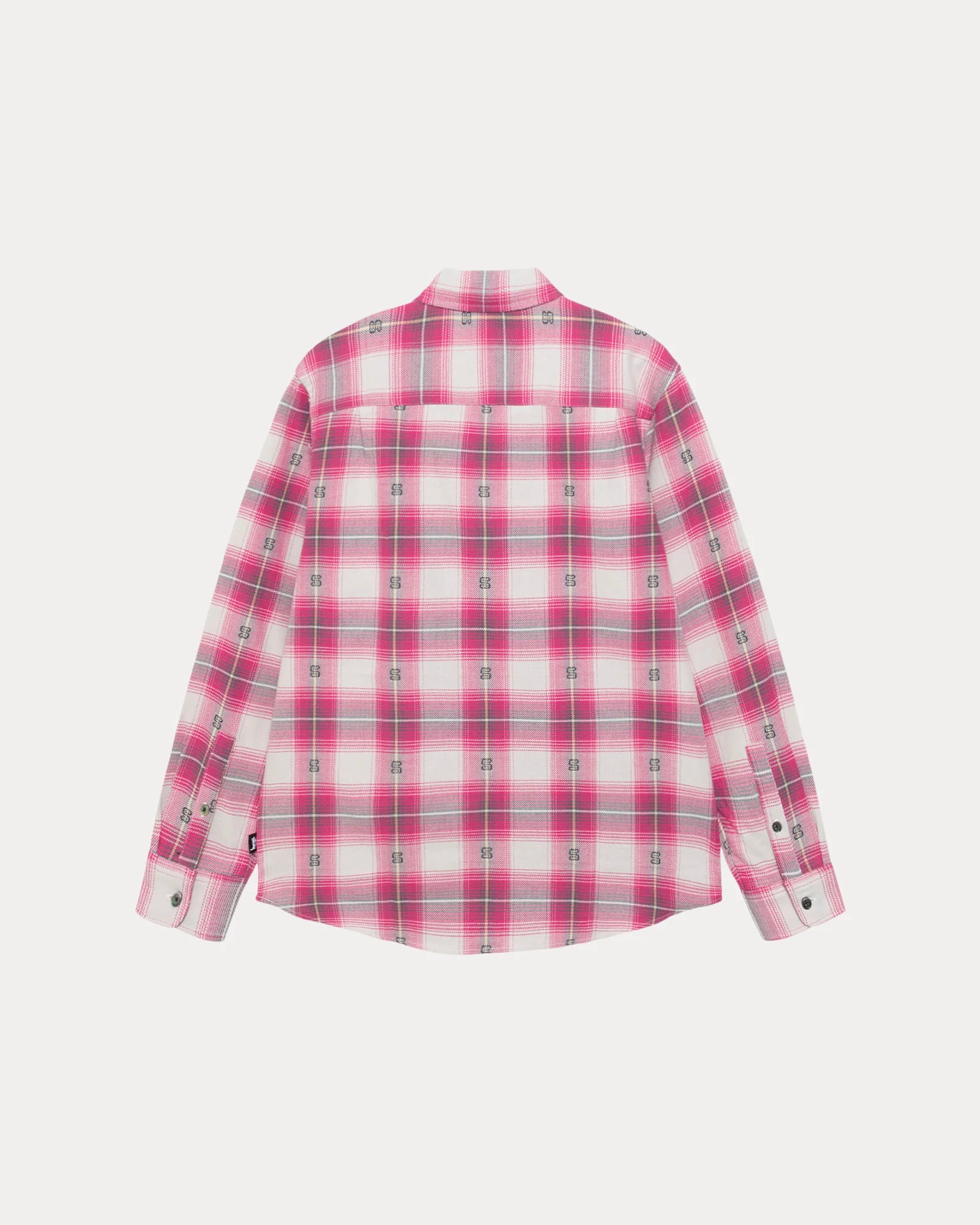 MOTIF PLAID SHIRT PINK