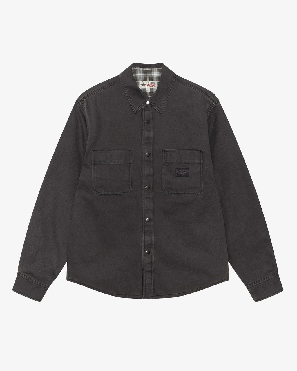 HEAVY WASHED CANVAS SHIRT BLACK