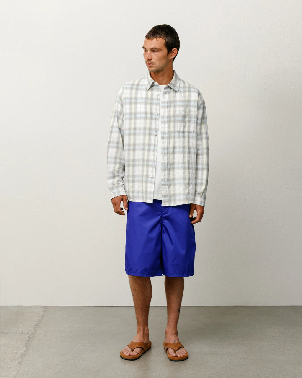 BEACH PLAID SHIRT OFF WHITE