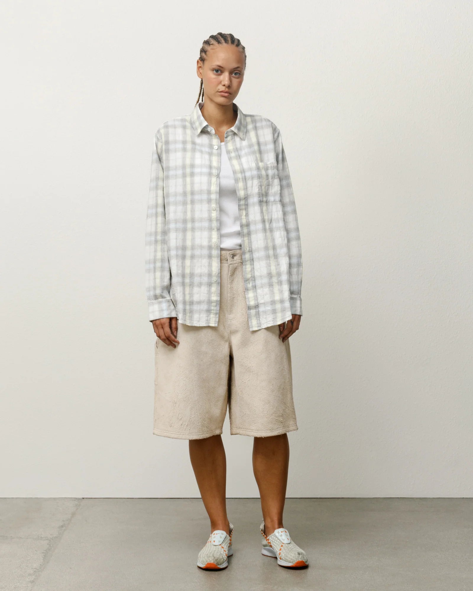 BEACH PLAID SHIRT OFF WHITE