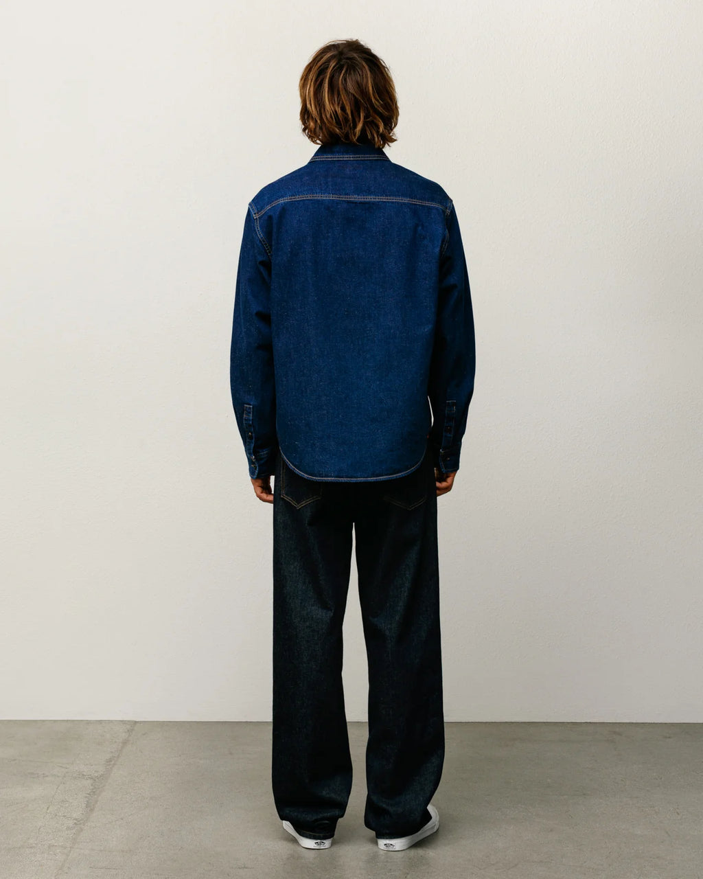 WORK DENIM SHIRT, DARK DENIM