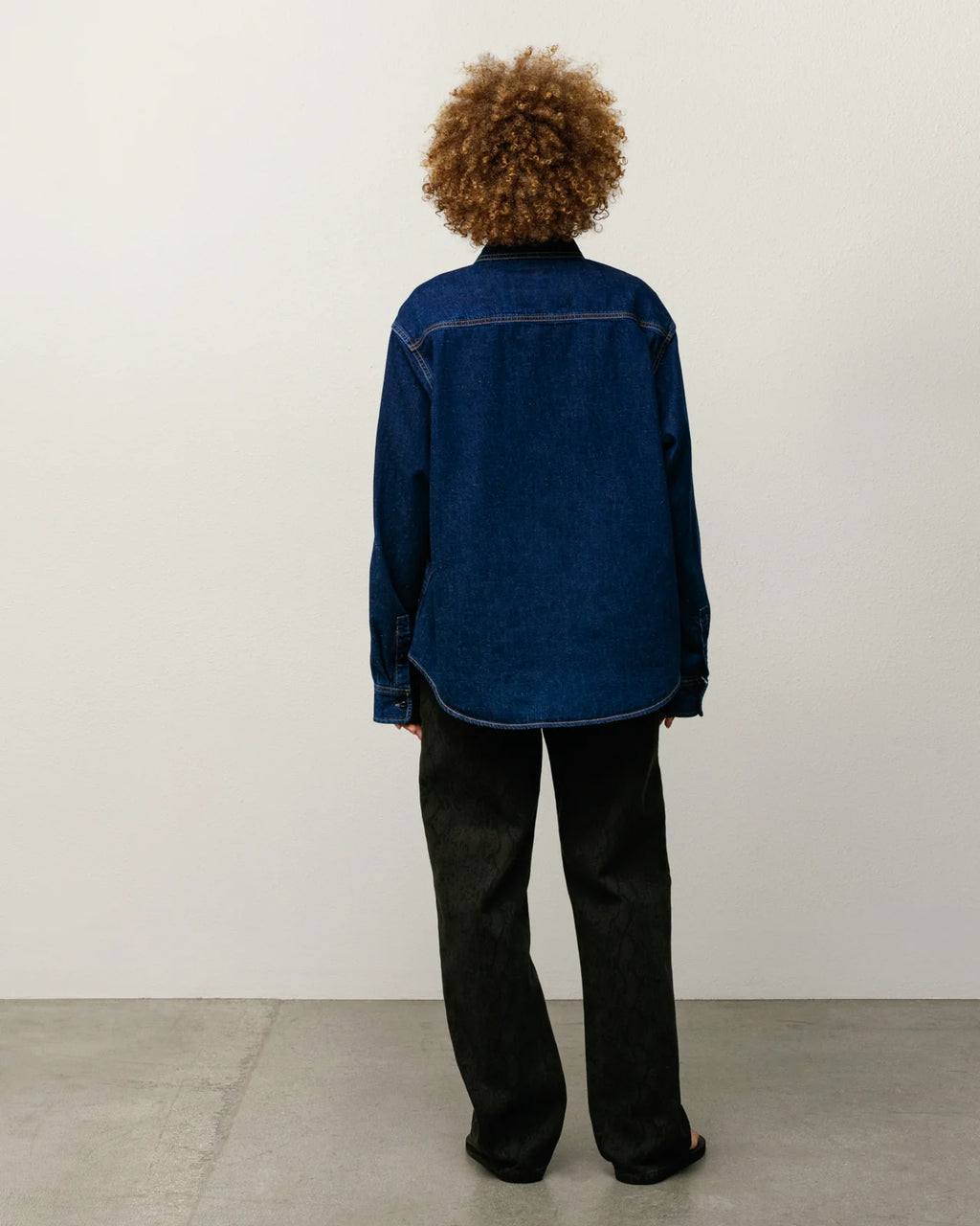 WORK DENIM SHIRT, DARK DENIM