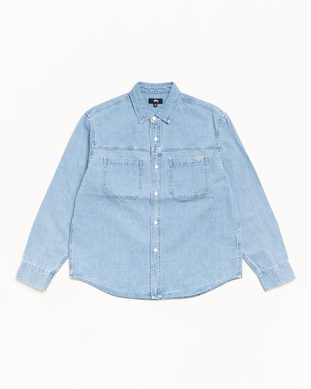 WORK DENIM SHIRT, LIGHT DENIM
