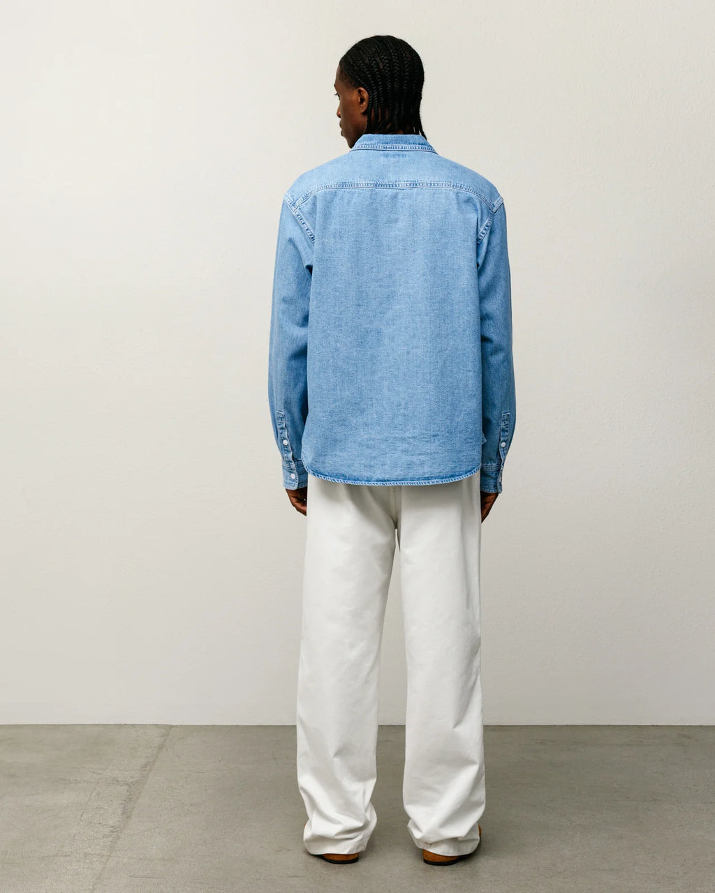 WORK DENIM SHIRT, LIGHT DENIM