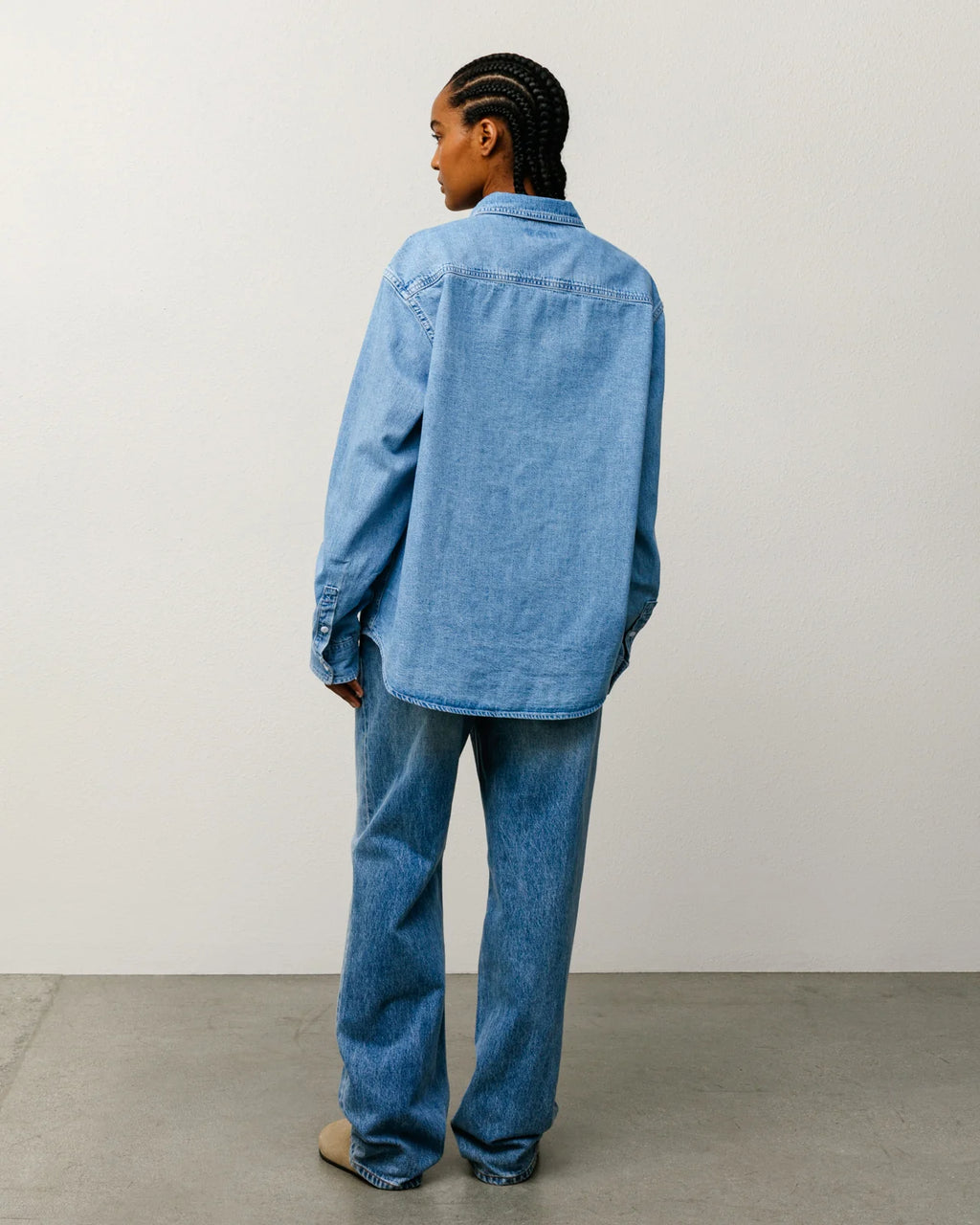 WORK DENIM SHIRT, LIGHT DENIM