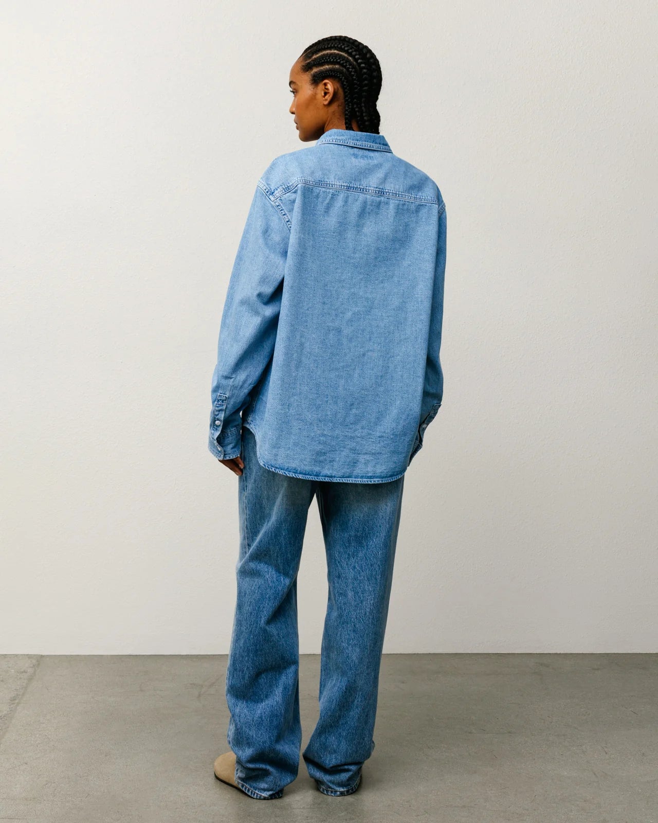WORK DENIM SHIRT, LIGHT DENIM