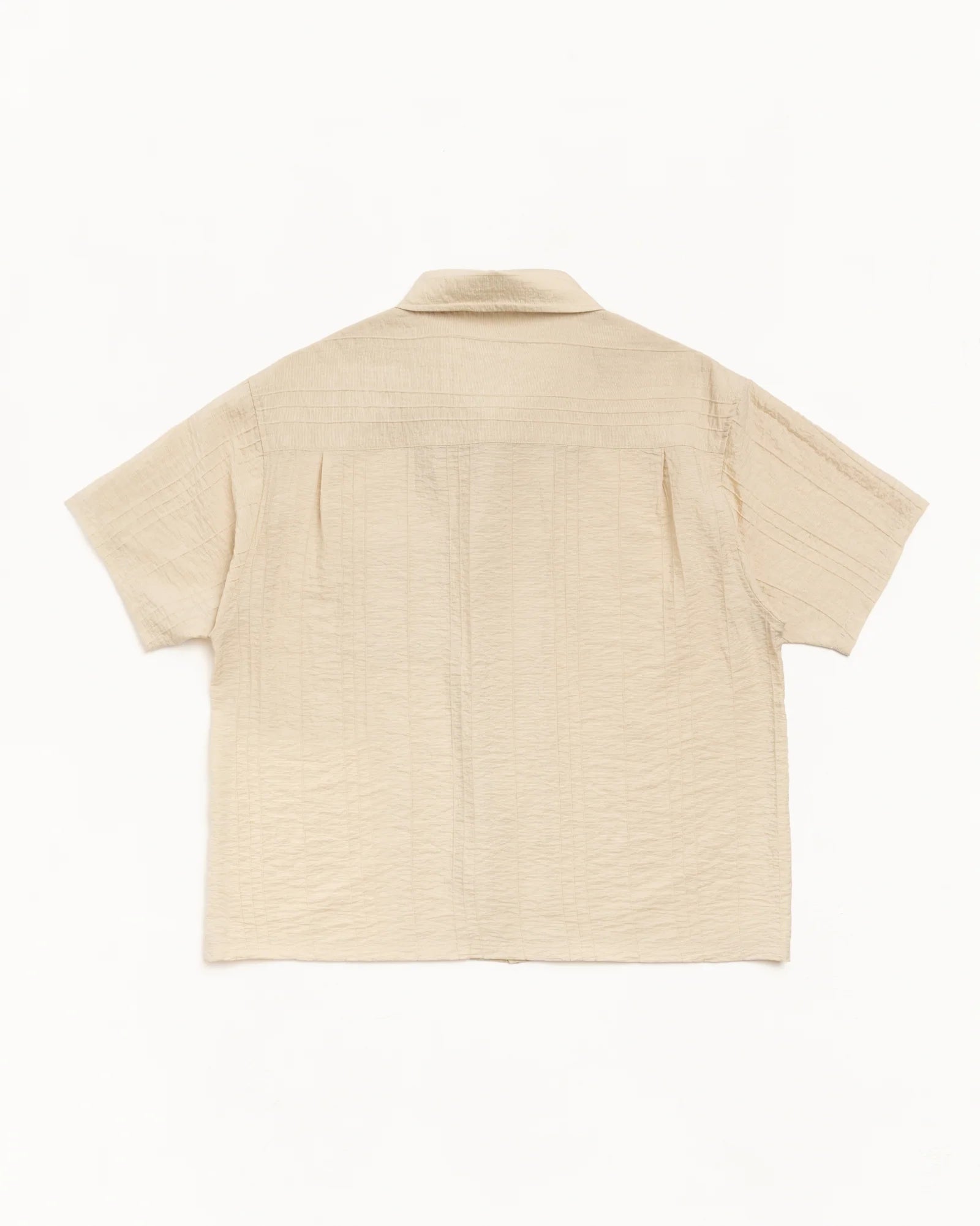 PLEATED TEXTURED SHIRT TAN
