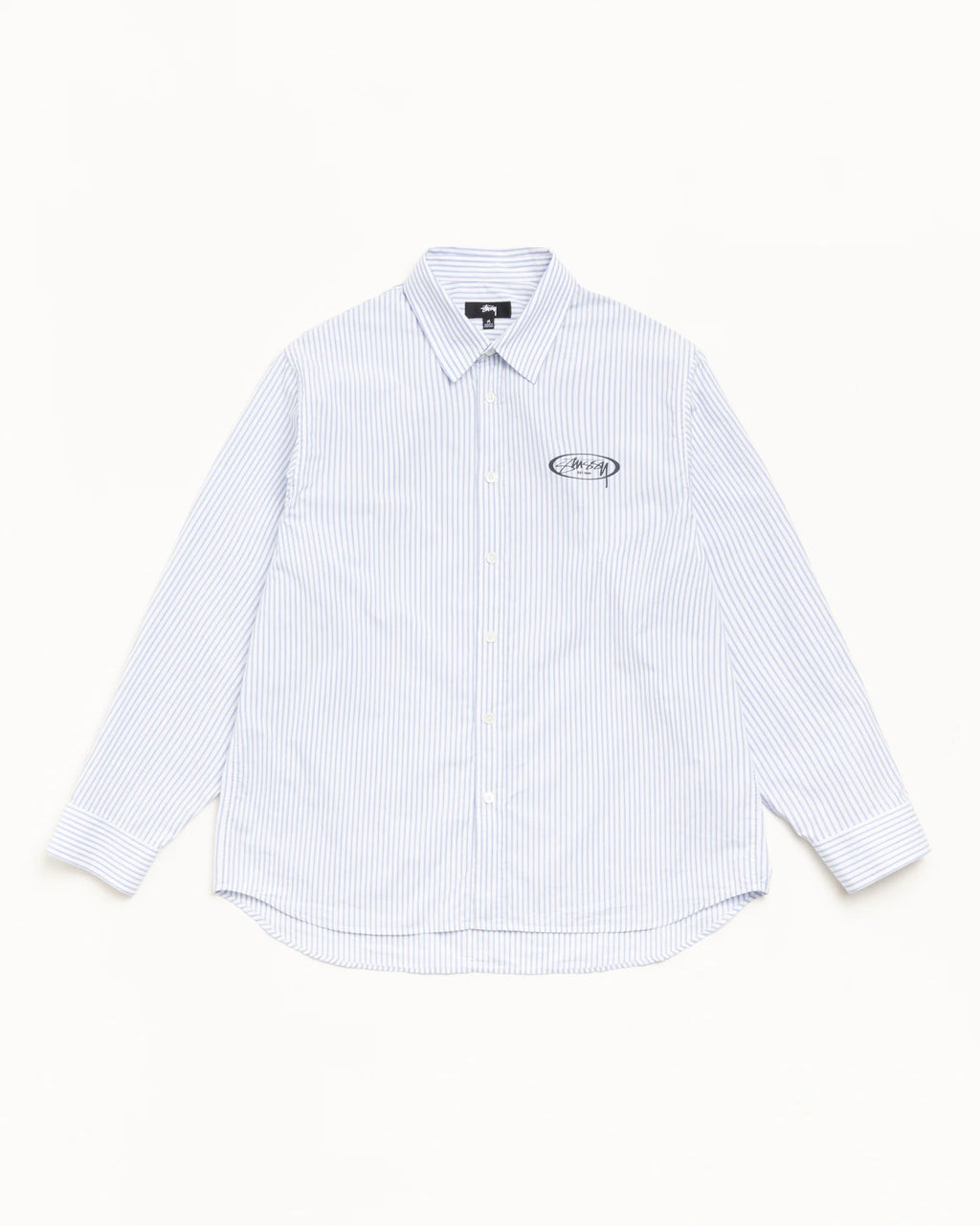 STANDARD LS SHIRT LOGO BLUE STRIPE
