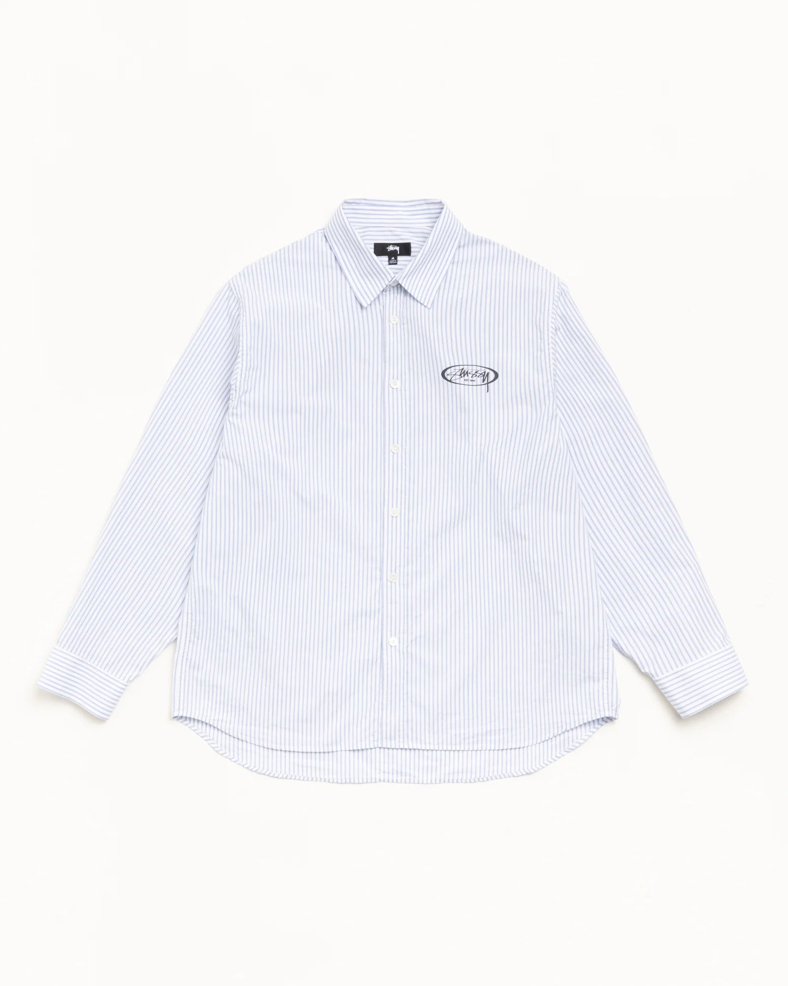 STANDARD LS SHIRT LOGO BLUE STRIPE