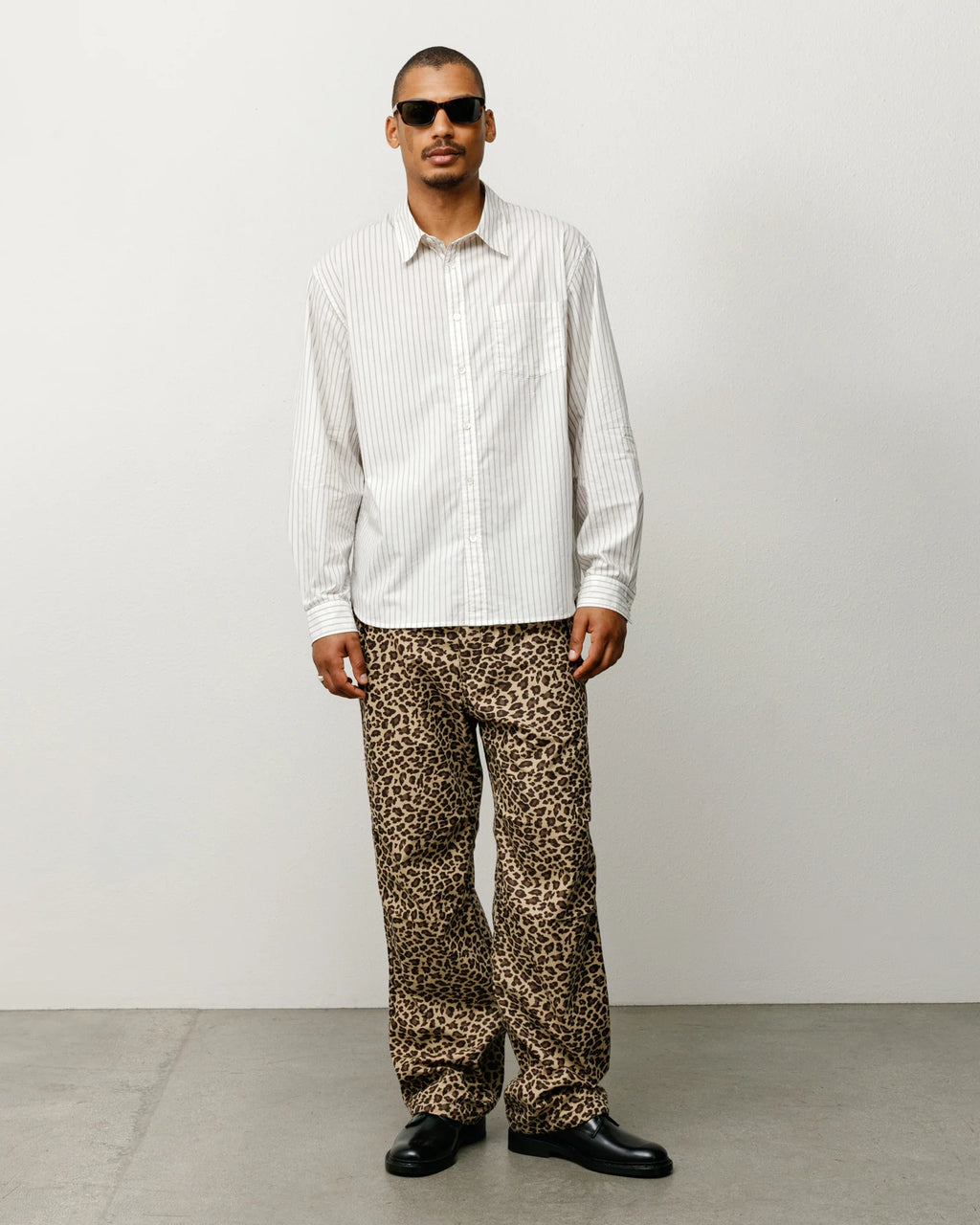 STANDARD LS SHIRT NATURAL STRIPE