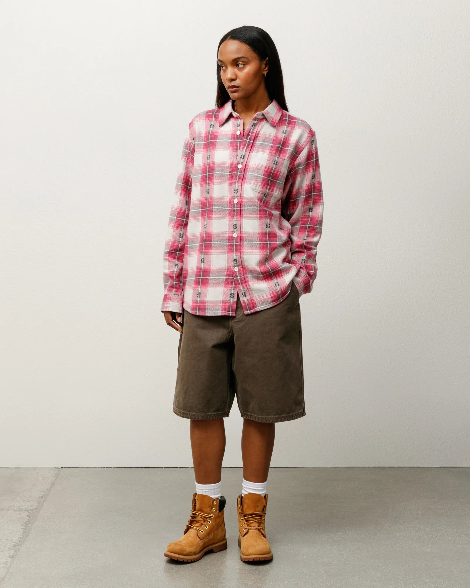 WORK SHORT WASHED CANVAS BROWN