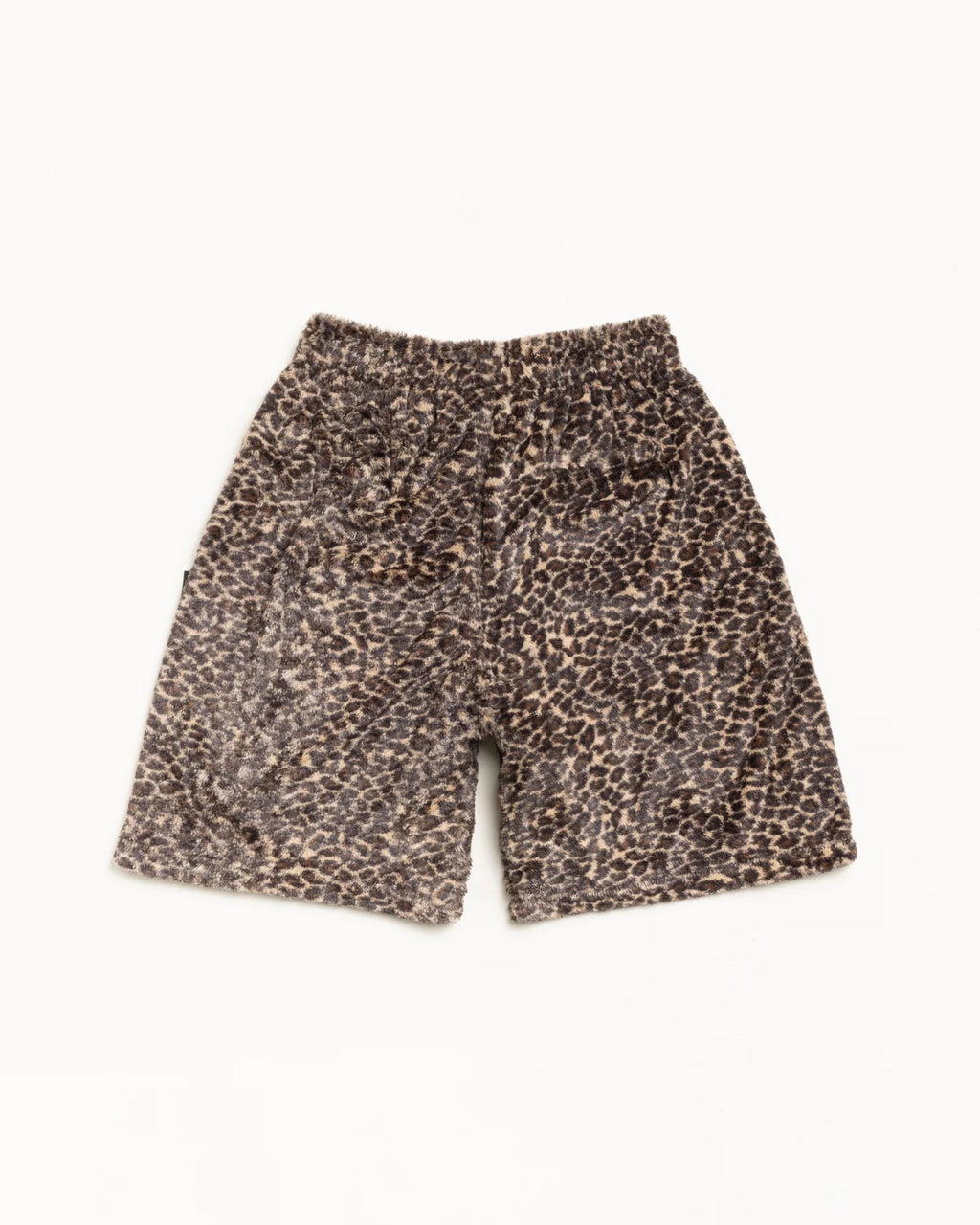 PILE LEOPARD SHORT