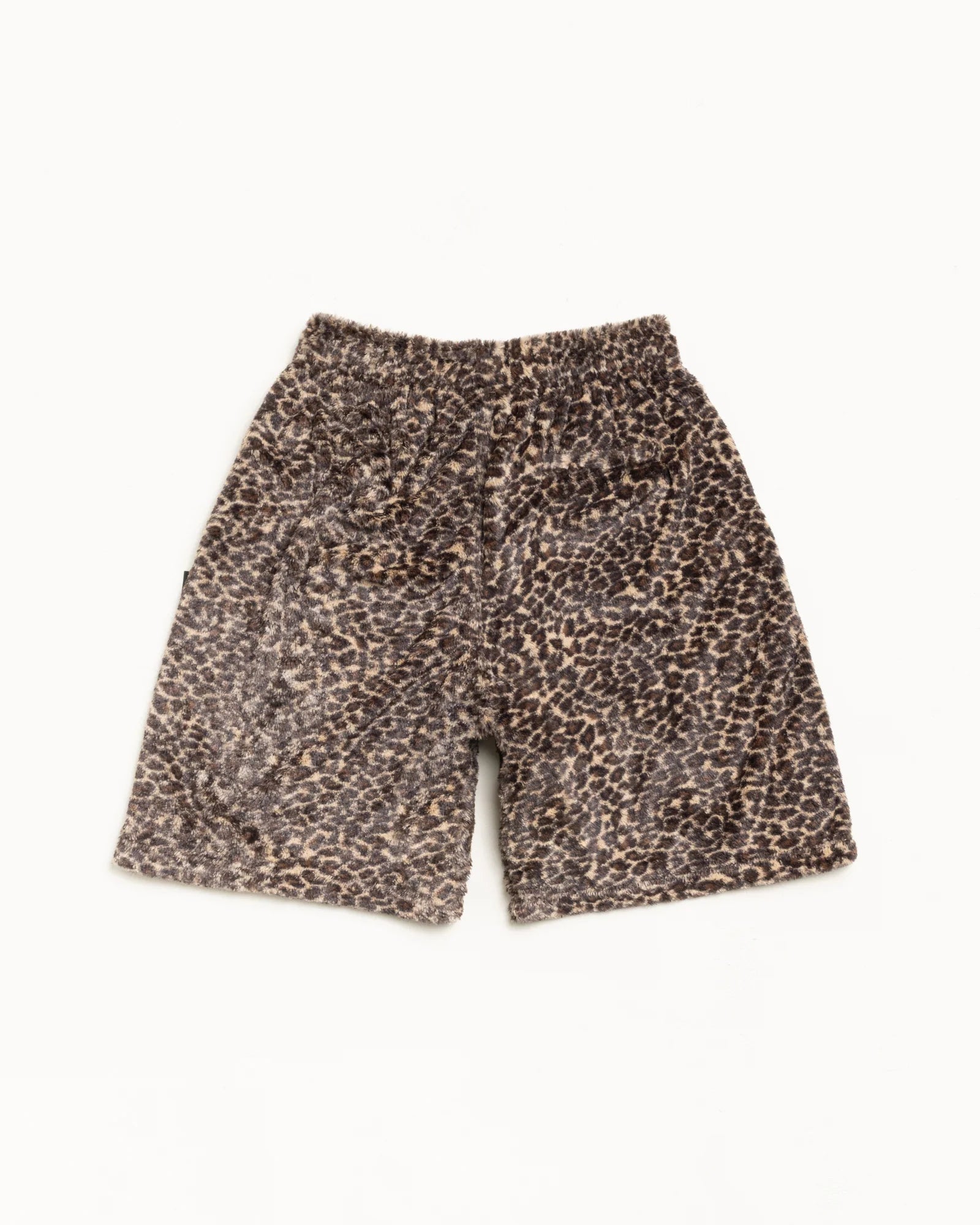 PILE LEOPARD SHORT