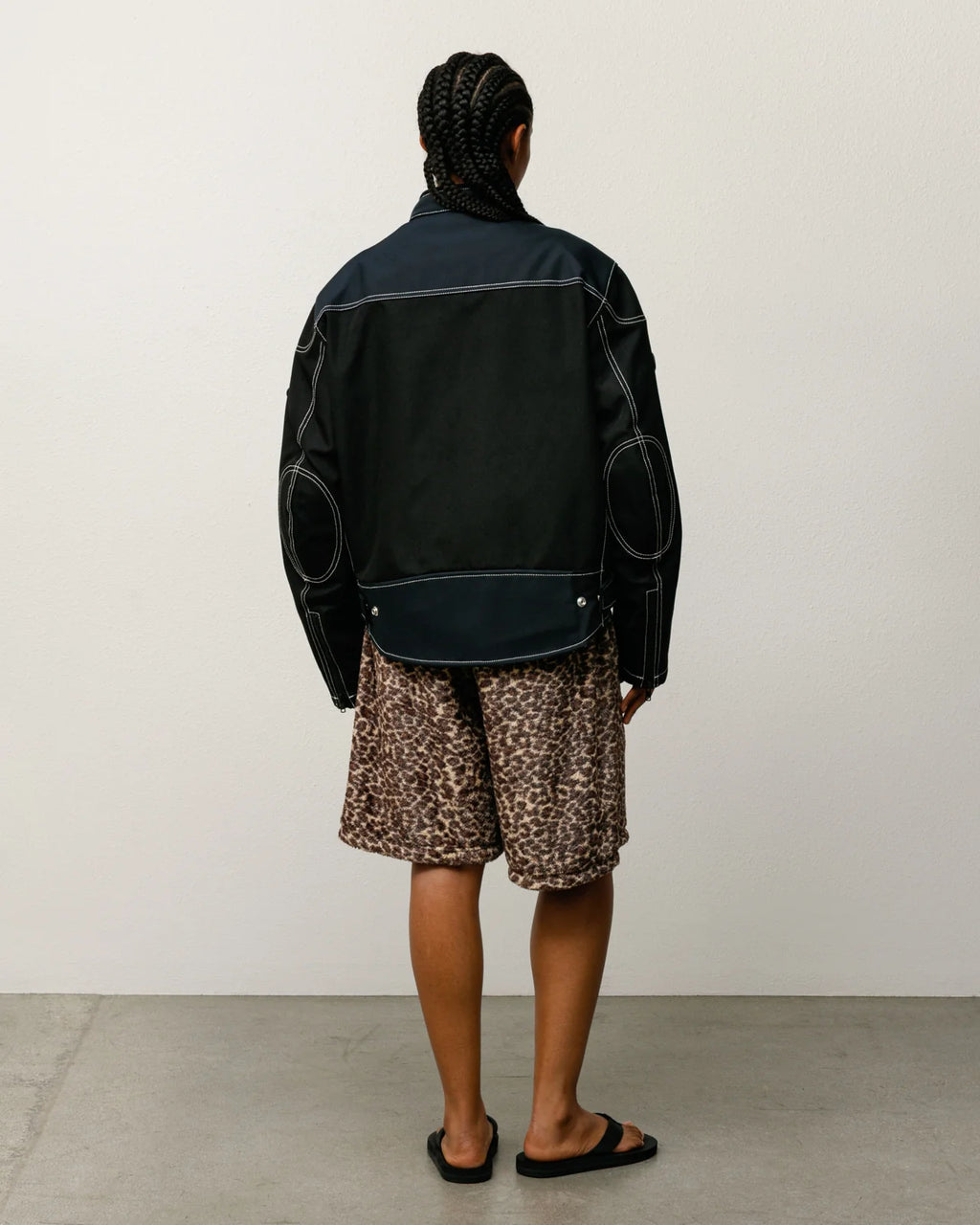 PILE LEOPARD SHORT