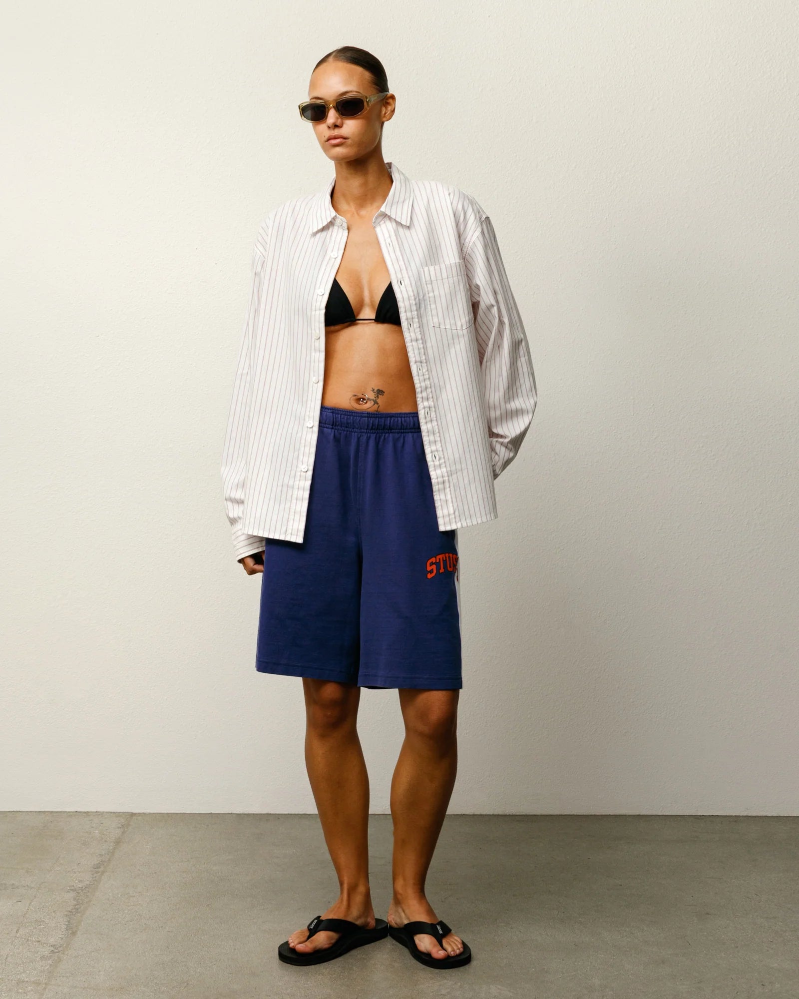 STRIPE JERSEY SHORT BLUE