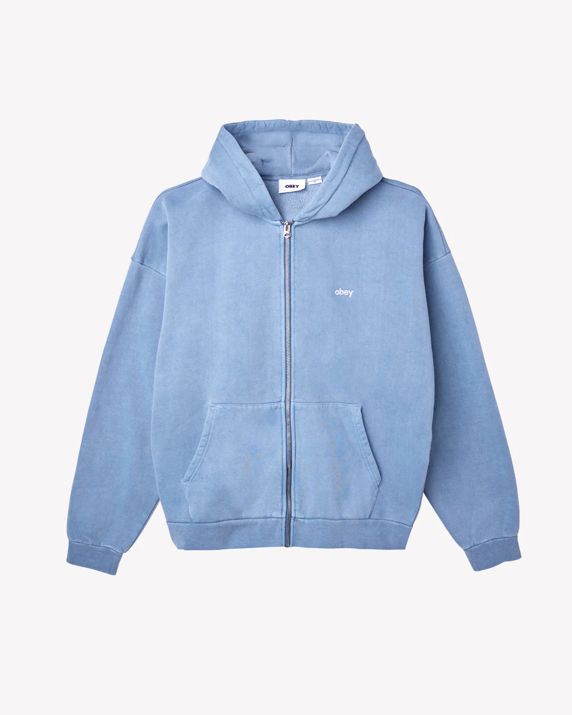 LOWERCASE PIGMENT ZIP HOOD PIGMENT CORONET BLUE