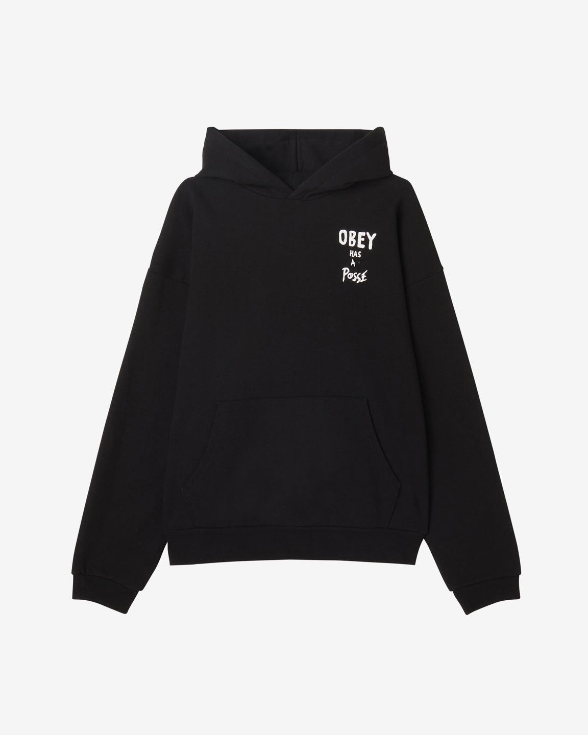 OBEY POSSE EXTRA HEAVY HOOD - BLK