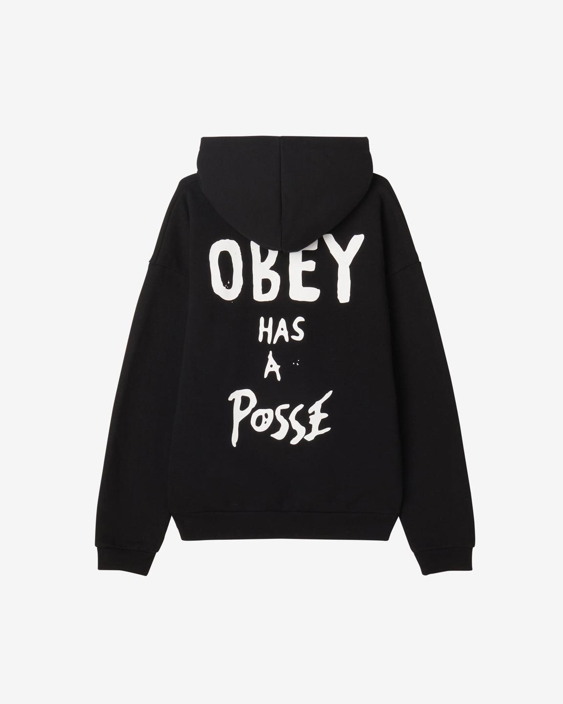 OBEY POSSE EXTRA HEAVY HOOD - BLK