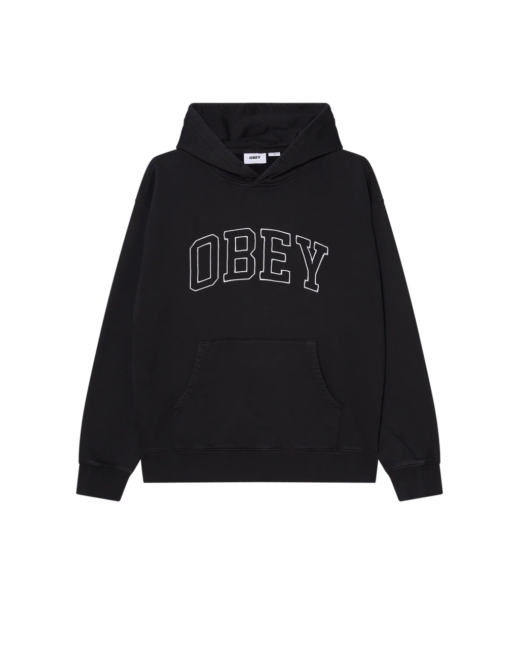 COLLEGIATE FADED HOOD DIGITAL BLACK FADED WASH