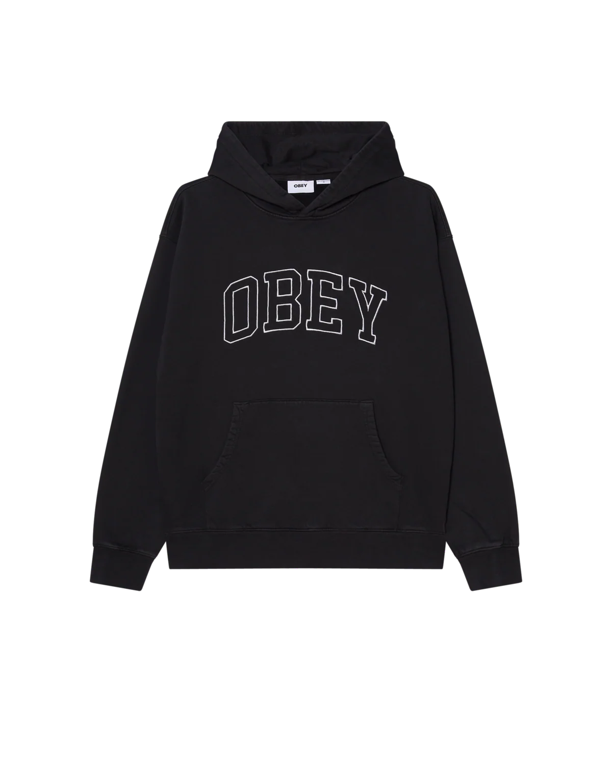 COLLEGIATE FADED HOOD DIGITAL BLACK FADED WASH