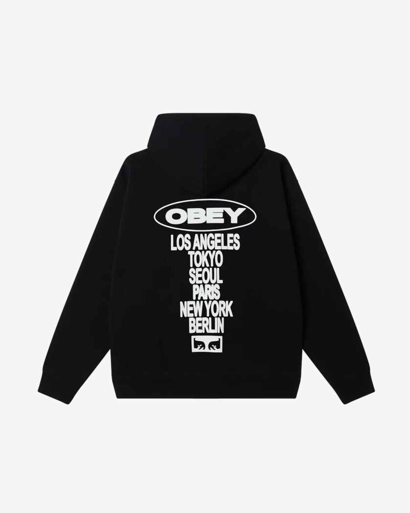 OBEY OVAL CITIES HOOD BLACK