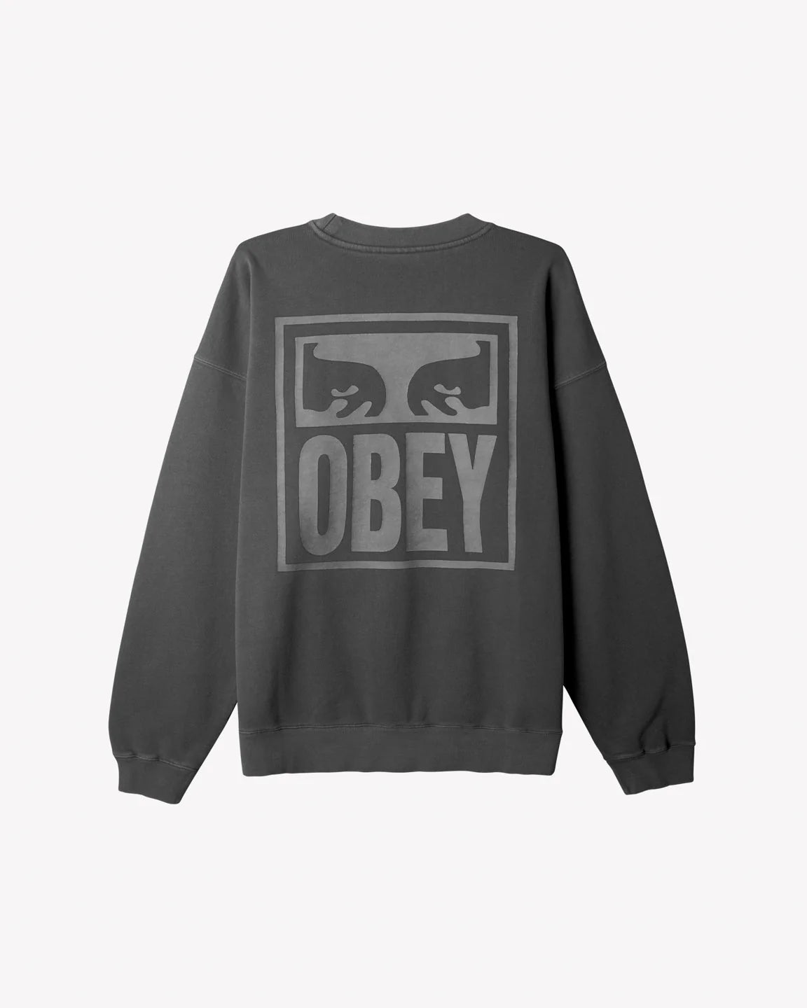 OBEY EYES ICON EXTRA HEAVY CREW PIGMENT PIRATE BLACK