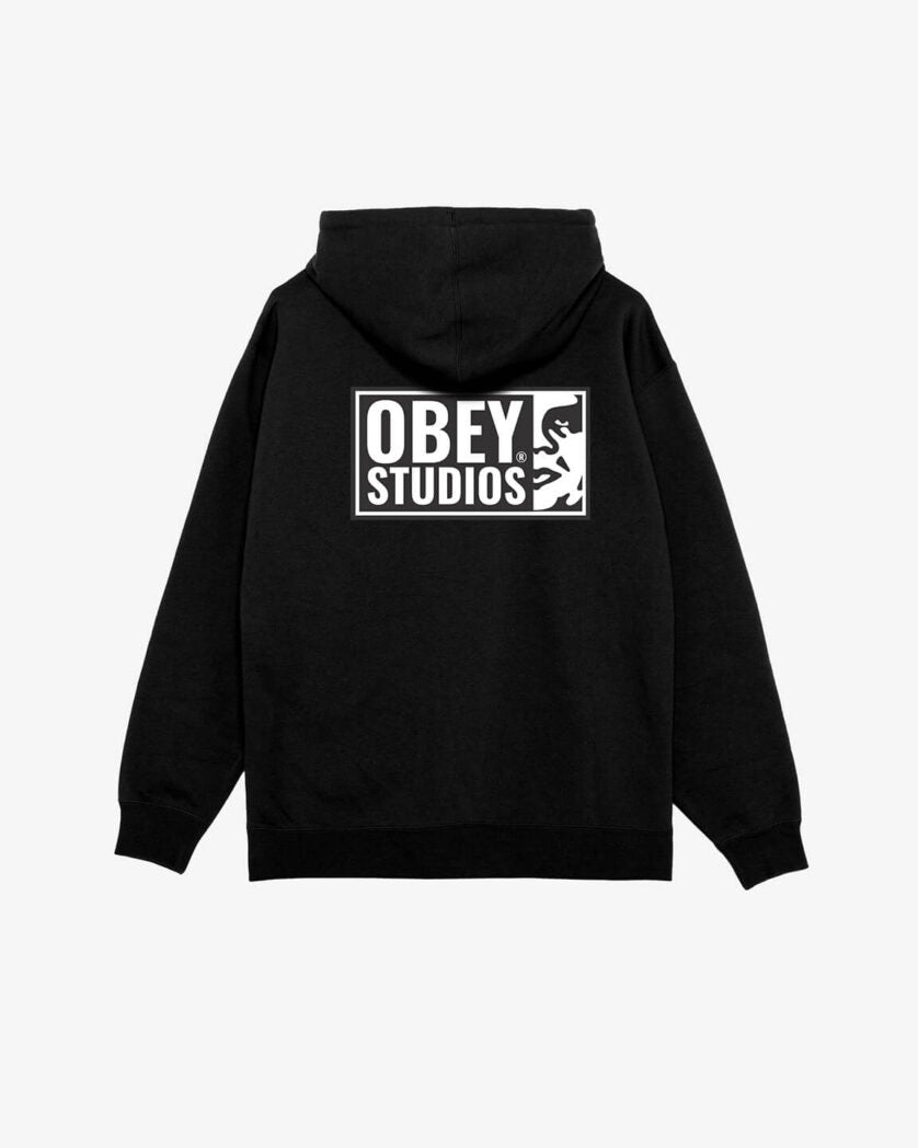 OBEY STUDIOS HOOD BLACK